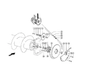 Привод шнека жатки (3.9-9 м) комбайна CLAAS Lexion