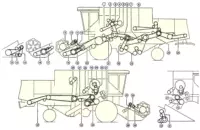 Элементы привода комбайна CLAAS Mega 202