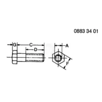 Болт М10х25 Z74127 с гайкой Z74128 John Deere