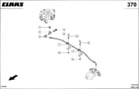 Гидропроводы, claas autopilot. Гидравлические линии. Гидравлика. Запчасти для комбайнов mega 370-360 № машины 84600011 - 84699999. Схема 2