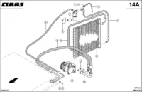 Кондиционер. Кабина / площадка водителя. Запчасти для комбайнов mega 370-360 № машины 84600011 - 84699999. Схема 3