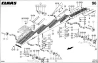 Соломотряс. Отделение. Запчасти для комбайнов mega 370-360 № машины 84600011 - 84699999. Схема 1