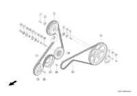 Привод решетного стана. очистки. Приводы. Запчасти для комбайнов tucano 320 № машины l0200011 - l0299999. Схема 5