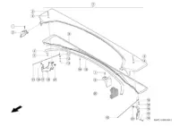 Наружная облицовка крыши. Кабина. Запчасти для комбайнов tucano 320 № машины l0200011 - l0299999. Схема 10 — изображение 2