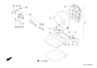Сиденье для сопровождающего лица. Сиденье. Кабина. Запчасти комбайнов tucano 320 № машины l0200011 - l0299999
