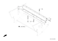 Поперечина. Соломоизмельчитель. Укладка массы / соломы. Запчасти для комбайнов tucano 320 № машины l0200011 - l0299999. Схема 1