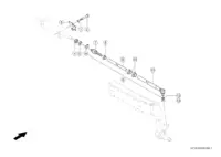 Рулевая тяга. Управляемый мост. Ходовая часть. Запчасти для комбайнов tucano 430-420 № машины c2200011 - c2299999