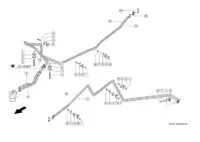 Линии цилиндра рулевого управления. Рулевое управление. Запчасти для комбайнов tucano 430-420 № машины c2200011 - c2299999. Схема 1