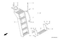 Лестница для подъема. Подножка. Навесные детали / пневматика. Запчасти комбайнов tucano 430-420 № машины c2200011 - c2299999