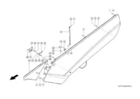 Боковые заслонки. Облицовка / кожухи. Навесные детали пневматика. Запчасти для комбайнов tucano 430-420 № машины c2200011 - c2299999