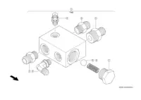 Привод моста, гидравлический клапан. Запчасти для комбайнов tucano 450-440 № машины c3200011 - c3299999