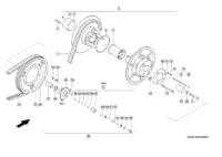 Регулируемый привод барабана. Запчасти для комбайнов tucano 450-440 № машины c3200011 - c3299999. Схема 1
