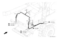 Кабельный комплект сзади. Запчасти для комбайнов tucano 450-440 № машины c3200011 - c3299999