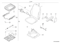 Сидение водителя. Запчасти для комбайнов tucano 450-440 № машины c3200011 - c3299999. Схема 1