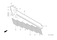 Счищающий лист / фартук. Запчасти для комбайнов tucano 450-440 № машины c3200011 - c3299999. Схема 1