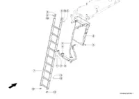 Лестница для подъема сзади. Запчасти комбайнов tucano 450-440 № машины c3200011 - c3299999. Схема 2