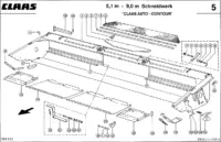 Короб жатки. Запчасти для жатки c900-c300 mega / medion do № машины 70202000 - 70299999. Схема 1