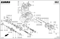 Привод движения; кпп. Запчасти для комбайнов lexion 560-540 № машины 58400011 - 58499999. Схема 2