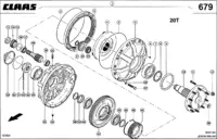 Привод движения; планетарный борт. Запчасти для комбайнов lexion 560-540 № машины 58400011 - 58499999