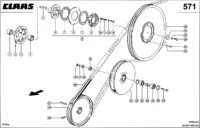 Привод жатки. Запчасти для комбайнов lexion 560-540 № машины 58400011 - 58499999