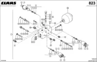 Распределитель. Запчасти для комбайнов lexion 560-540 № машины 58400011 - 58499999. Схема 3