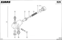 Предохранительный клапан (90 бар). Запчасти для комбайнов lexion 560-540 № машины 58400011 - 58499999