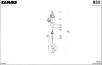 Тормозной дроссельный клапан. Запчасти для комбайнов lexion 560-540 № машины 58400011 - 58499999. Схема 1