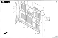 Кабина, задняя стенка. Запчасти для комбайнов lexion 560-540 № машины 58400011 - 58499999