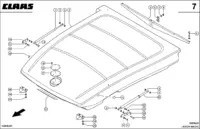 Кабина, крыша. Запчасти для комбайнов lexion 560-540 № машины 58400011 - 58499999