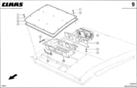 Кабина, крыша. Запчасти для комбайнов lexion 560-540 № машины 58400011 - 58499999. Схема 2