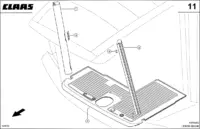 Кабина, составные части. Запчасти для комбайнов lexion 560-540 № машины 58400011 - 58499999