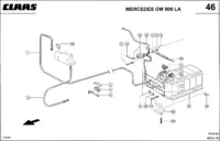 Mercedes om 906 la. Электрика двигателя. Кабельные комплекты. / электроника. Запчасти для комбайнов mega 350 № машины 83500011 - 83599999. Схема 1