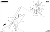 Измельчитель соломы; защита. Запчасти для комбайнов lexion 560-540 № машины 58400011 - 58499999