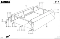 Крышка бункера. Запчасти для комбайнов lexion 560-540 № машины 58400011 - 58499999. Схема 1