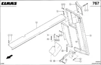 Задняя стенка, лев.. Запчасти для комбайнов lexion 560-540 № машины 58400011 - 58499999