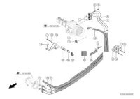 Гидравлические линии привода ходовой части. Запчасти для комбайнов tucano 580-570 № машины c3800011 - c3899999
