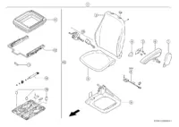 Сидение водителя. Запчасти для комбайнов tucano 580-570 № машины c3800011 - c3899999