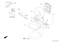 Сиденье для сопровождающего лица. Запчасти комбайнов tucano 580-570 № машины c3800011 - c3899999