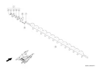 Шнек сходового продукта. Запчасти для комбайнов tucano 580-570 № машины c3800011 - c3899999
