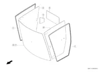 Стекла / уплотнение стекол. Запчасти для комбайнов tucano 580-570 № машины l0700011 - l0799999