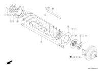 Реверсивный барабан / подающий барабан. Запчасти для комбайнов tucano 580-570 № машины l0700011 - l0799999. Схема 1
