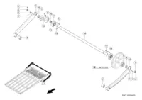 Коромысло рамы решета. Запчасти для комбайнов tucano 580-570 № машины l0700011 - l0799999