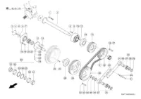 Привод ротора. Запчасти для комбайнов tucano 580-570 № машины l1700011 - l1799999
