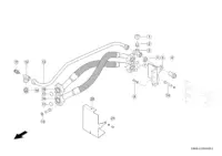 Гидравлические линии привода ходовой части. Запчасти для комбайнов tucano 450-440 № машины l3500011 - l3599999. Схема 1 — изображение 2