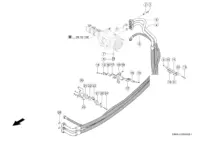 Гидравлические линии привода ходовой части. Запчасти для комбайнов tucano 450-440 № машины l3500011 - l3599999. Схема 1