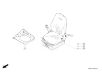 Сидение водителя. Запчасти для комбайнов tucano 450-440 № машины l3500011 - l3599999