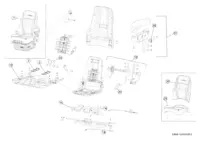 Сидение водителя. Запчасти для комбайнов tucano 450-440 № машины l3500011 - l3599999. Схема 1