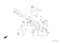 Гидравлика наклонной камеры, клапаны. Запчасти для комбайнов tucano 450-440 № машины l3500011 - l3599999. Схема 1