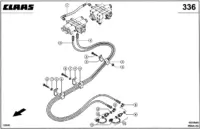 Гидропроводы высокого давления, вынос мо. Гидравлические линии. Гидравлика. Запчасти для комбайнов mega 350 № машины 83600011 - 83699999. Схема 1
