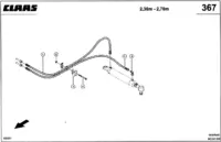 Гидропроводы, рулевой гидроцилиндр 2,30. Гидравлические линии. Гидравлика. Запчасти для комбайнов mega 350 № машины 83600011 - 83699999